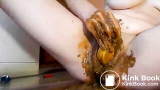 she stuffs her shit into her cunt
