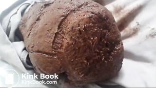 Huge poop in beige panties