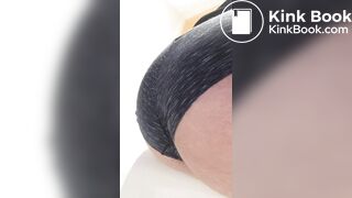 Scat over the bath in panties