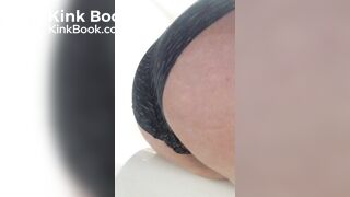 Scat over the bath in panties