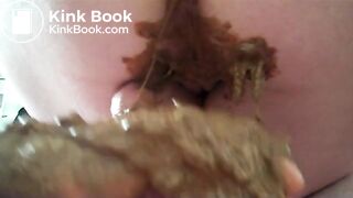 Couple liquid shit on dick