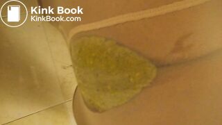 Latina shitting and peeing in white pantyhose