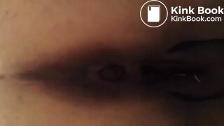 Fat wife pooping in close up