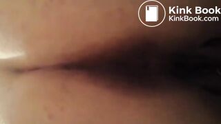 Fat wife pooping in close up