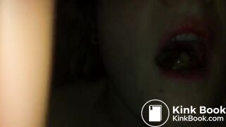 Kinky blonde slut likes shit in her mouth