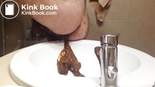 shitting in the washbowl