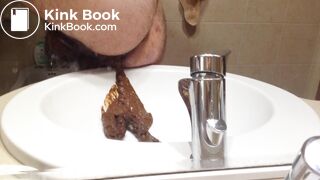 shitting in the washbowl