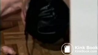 old male slave must eat poop from his mistress