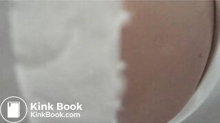 blond toilet close up