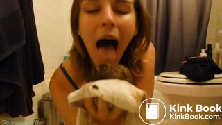 Lovely teen shitting