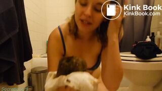 Lovely teen shitting