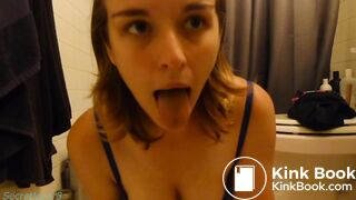 Lovely teen shitting