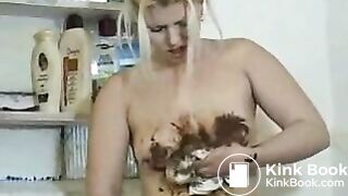 Mmm, don't you wish you could eat her stinky tasty milf crap?