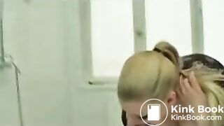 Kinky couple having dirty fun in the bathroom