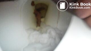 Nasty hairy ebony pooping