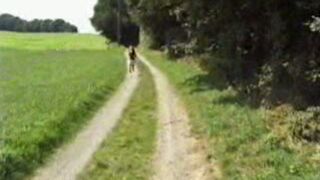 Hiking girl needs to poop