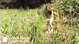 Hiking girl needs to poop