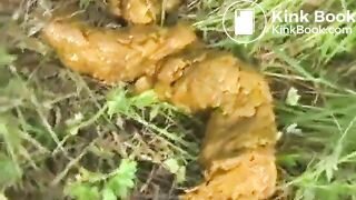 Young woman shitting outdoor