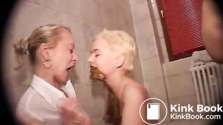 Two nasty blondes enjoying poo games
