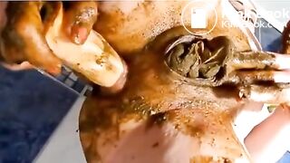 Scat Stockings in Pussy