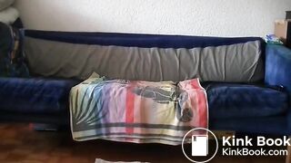 Kinky blonde taking a big dump