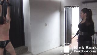 Latina spanks his Slave Hard