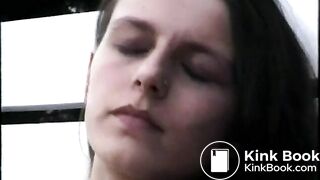 cute german girl anal play and shitting / filthy dildo /