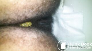 My Employee , Very Very Hairy Fiji girl pooping for me!