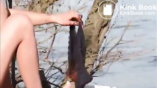 Real scat girl in public