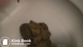 Women shitting on toilet