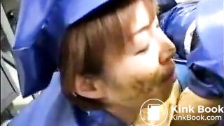 Japan scat police lesbians play with dirty shit