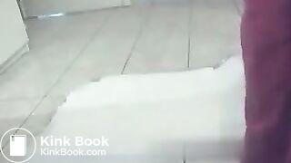 grandmother shitting and pissing on the floor