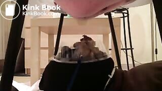 Young girls use male slave as a toilet for shit