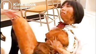 Japanese student learns to play with her teacher's yummy shit