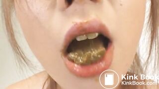 Shit-eating japanese cuties munching on crap