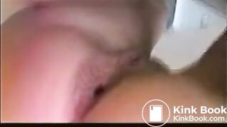 Nice looking blonde taking a shit!!