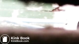 Asian woman poops a long turd!!