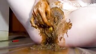 Girl smearing scat