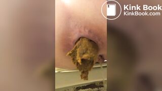 Eatmyshitgirl pooping out estrogen laden girl-turd. - video 2