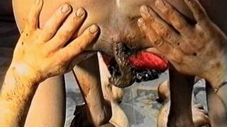 nasty scat group with vomit