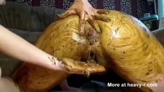 Lesbian scat couple