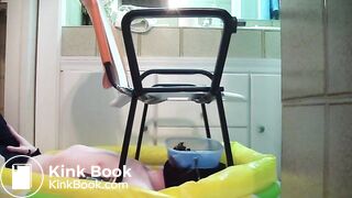 Human toilet gets face covered in shit