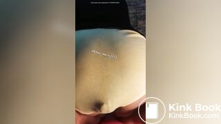 Teen pushes out a huge turd into her panties