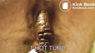 Hairy Guy Pushes Out a MASSIVE Turd