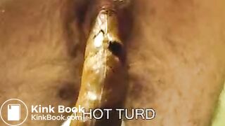 Hairy Guy Pushes Out a MASSIVE Turd