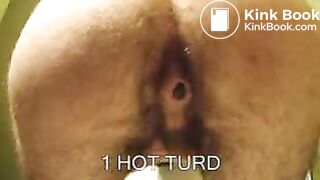 Hairy Guy Pushes Out a MASSIVE Turd