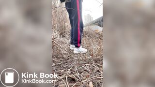 Korean Student Outdoors Diarrhea