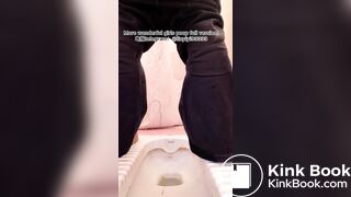 Beautiful girl poops in the toilet 71