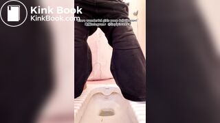 Beautiful girl poops in the toilet 71