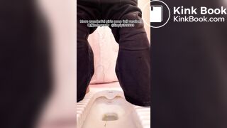 Beautiful girl poops in the toilet 71